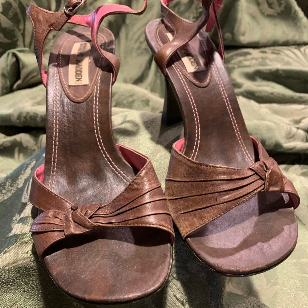 Steve Madden LaDonna Leather Strappy Heels